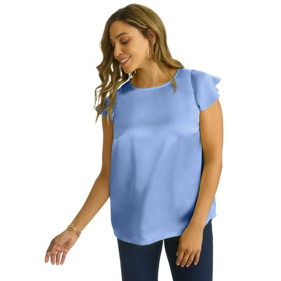 Jessica London Women's Plus Size Satin Blouse