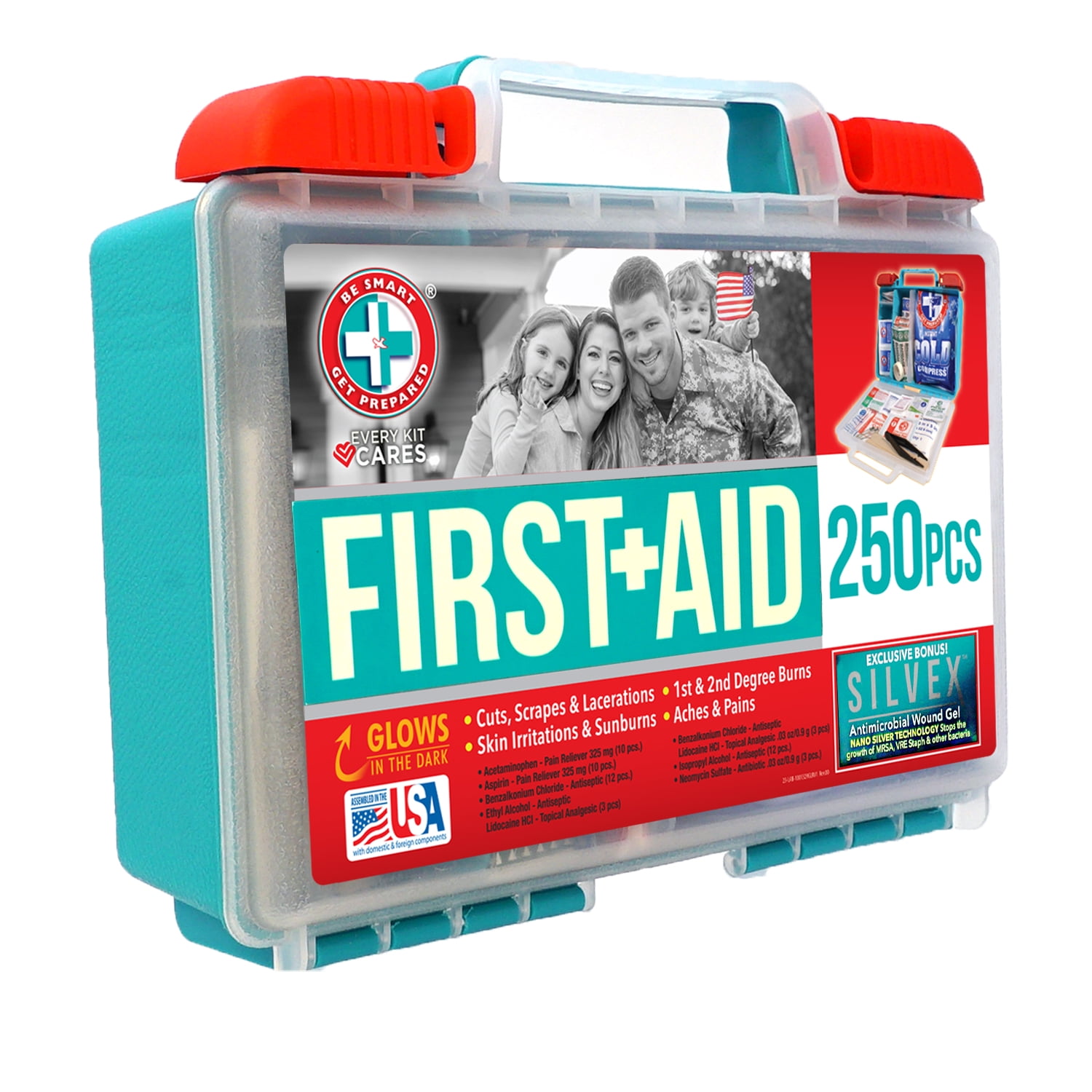Be Smart Get Prepared First Aid Kit, 250 pc