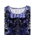 thumbnail image 3 of STARVNC Women Long Sleeve Boho Printing Colorblock Splice Tunic Top, 3 of 6