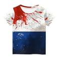 thumbnail image 4 of MKOSPLRT Kids 4th of July Shirts 3-14 Years Red White and Blue Short Sleeve Tshirts Crew Neck Independence Day Tee Shirts Kids Clothes, 4 of 6