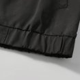 thumbnail image 6 of Men's Color Block Bomber Jacket Lightweight Varsity Coat Windproof Lapel Collar Loose Fit Casual Sports Top, 6 of 7
