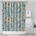 thumbnail image 2 of Waterproof Blue Floral Shower Curtain 72x84 Inch Boho Style Polyester Unique Shower Curtain for Bathroom Hotel Home Decor with 12 Plastic Hooks, 2 of 5