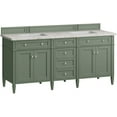 thumbnail image 2 of James Martin Vanities 650-V72-UGR-3EJP Brittany 72" Double Basin Poplar Wood Vanity Set -, 2 of 7