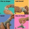 thumbnail image 2 of STUDIOSTONE CREATIVE Penguin Alabaster Soapstone Sculpture Stone Carving DIY Arts Crafts Kit Kids Adults, 2 of 5