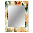 thumbnail image 2 of Designart "Golden Gilded Chevron Reverie" Chevron Wall Mirror, Printed Gold Wall Mirror, Glam Bathroom Wall Mirror, Decorative Chevron Mirror - 30x40 Inch, 2 of 5