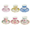 thumbnail image 5 of BalsaCircle 24 Assorted Disposable Paper Drinking Cups Saucers Floral Design Party Events Decorations Supplies, 5 of 8
