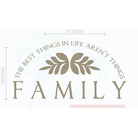 Best Things in Life, Family Vinyl Decals Wall Sticker Decor Room Art, 37x20-inch, (Best Things On Hulu Plus)