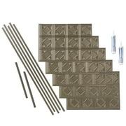 FASÄDE Traditional Style 4 Decorative Vinyl Backsplash 15 sq ft Kit in Argent Bronze