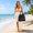 Black, variant on Handmade Woven Hollow Out Beach Bag with Top Handles, Large Capacity Lightweight Polyester Casual Shoulder Tote Handbag for Women Vacation