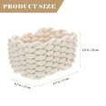 thumbnail image 5 of LULULION 2Pcs White Woven Cotton Rope Basket for Home Supplies and Desktop Cosmetics, 5 of 5