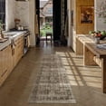 thumbnail image 3 of BERTHMEER 2'x6' Runner Rugs for Floor Washable Non-slip Runner Rugs for Kitchen Laundry Room Distressed Vintage Oriental Traditional Soft Indoor Brown Runner Rugs for Hallway, Brown, 3 of 6