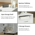 thumbnail image 3 of Demi Bonn Rolling Filing Cabinet with Castors, File Cabinet Printer Stand with Drawer and Cabinet for Home Office, White, 3 of 11