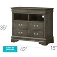 thumbnail image 2 of Glory Furniture Louis Phillipe TV Stand in Gray, 2 of 8