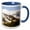 Blue/White, variant on 3drose, Werfen Castle Salzburg Austria, 11oz Two-tone Blue Mug