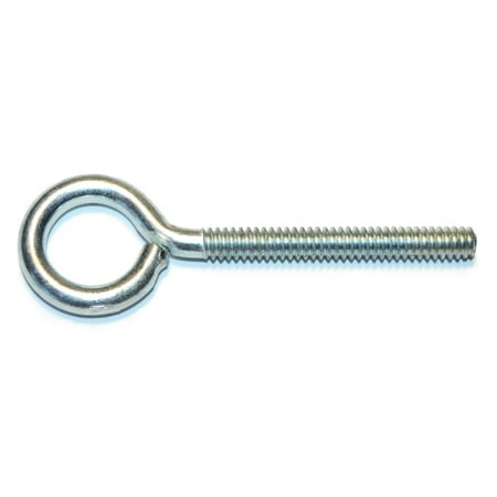 

3/16 -24 x 2-1/2 Zinc Plated Steel Coarse Thread Eye Bolts