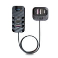thumbnail image 1 of 6-Port 66W+15W Fast Car USB Charger with 1.5m Extension Cable, ABS Material, 6-Layer Safety Protection, LED Ambient Light & Anti-Slip Clip, Compatible with 12-24V Vehicles (Cars/Trucks/SUVs) - YQ2, 1 of 6