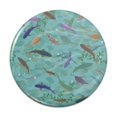 thumbnail image 1 of Fish Swimming In River Pattern Pinback Button Pin, 1 of 4