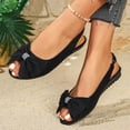 thumbnail image 3 of GERsome Flats for Women Open Toe Slingback Slip-On Ballet Flats Work Office Dress Shoes Comfort Walking, Size 7.5, 3 of 9