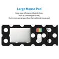 thumbnail image 5 of Rocae Black and White Polka Dot for Gaming Mouse Pad, Mouse Pad Large, Office Computer Keyboard Mousepad, Keyboard and Mouse Pad with Stitched Edges,31.5 x 11.8 in, 5 of 5