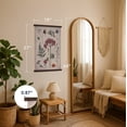 thumbnail image 5 of American Art Decor Spindle Tapestry Floral Wall Art - Pink , Yellow & Blue Botanical Hanging by Heather Myers - Boho Vintage Floral Home Decor for Bedroom, Living Room, Garden/Office Wall Decoration, 5 of 9