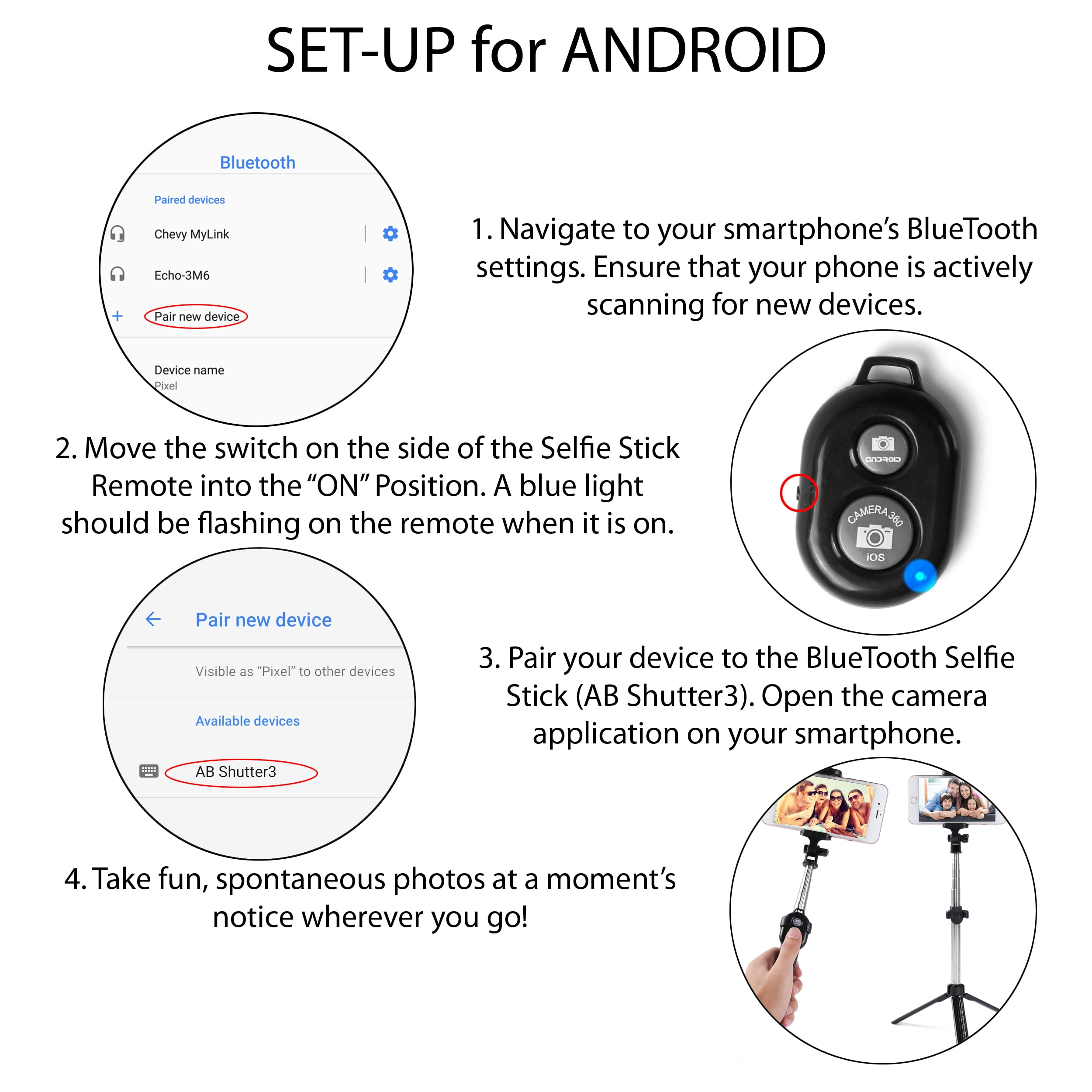 Portable Wireless Remote Control Selfie Stick and Mini Tripod with Tempered Glass Screen Protector for Samsung Galaxy S9
