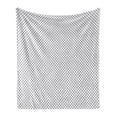 thumbnail image 1 of Geometric Soft Flannel Fleece Blanket, Simplistic Arrangement of Stripes and Angled Lines Greyscale Repeating Shapes, Cozy Plush for Indoor and Outdoor Use, 60" x 80", Grey and White, by Ambesonne, 1 of 6