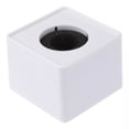 thumbnail image 1 of Soporte acrílico con logotipo en forma de cubo para micrófono de mano, 1 of 1