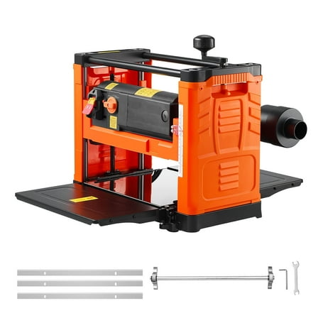 KFFKFF 13-Inch Two-Speed Thickness Planer with Powerful 2000W Motor, Three-Blade Cutter, Dual Rollers, and Safety Features for Hard and Soft Woodworking Applications