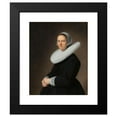 thumbnail image 2 of Johannes Cornelisz Verspronck 20x24 Black Modern Framed Museum Art Print Titled - Portrait of Adriana Cross (1644), 2 of 5