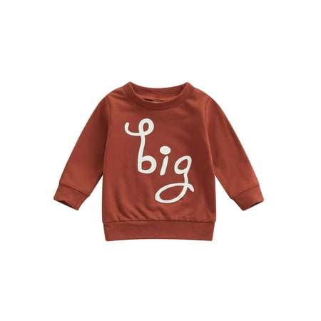 

Calsunbaby Kids Girls Loose Shirt Long Sleeve Round Neck Letters Print Fall Casual Tops Pullover for Daily