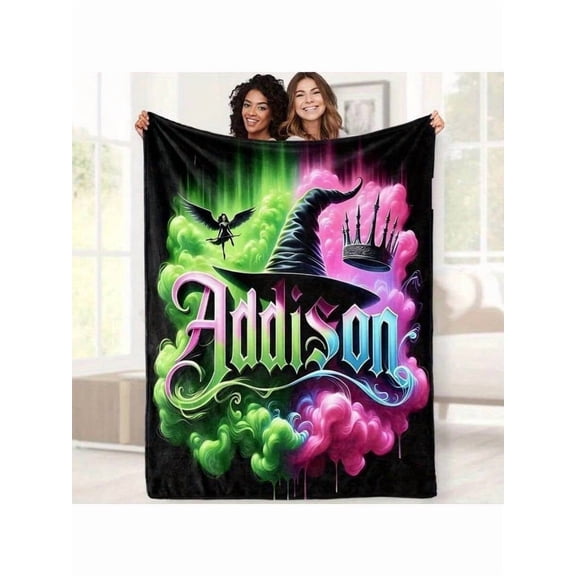 Gothic Flannel Throw Blanket - Ultra Soft Plush Lightweight Cozy Vampire Decor for Halloween, Dark Academia, Gift for Goth Lovers, All-Season