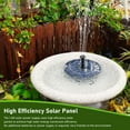 thumbnail image 4 of Solar Fountain Pump, Easy Installation Solar Powered Bird Bath Fountain 7V Compact  for Ponds for Outdoor, 4 of 7