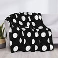 thumbnail image 4 of Salouo Black and White Polka Dot Print Throw Blanket Gifts for Women Men Soft Flannel Blanket for Home Living Room Decor Bedroom Blanket Gifts for Mom Dad -50"x40", 4 of 7