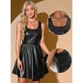 thumbnail image 2 of DARING DIVA Tank Faux Leather A Line Mini Dress XL Black, 2 of 6