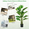 thumbnail image 6 of Topbuy 1 Pack 5ft Artificial Tree, Fake Monstera Deliciosa Plant in Pot with 15 Split Leaves Faux Plant for House Home Office Living Room, 6 of 8