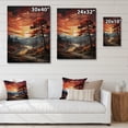 thumbnail image 4 of Designart "Pine Tree Crimson Charm II" Floral Print on Natural Pine Wood, 4 of 5
