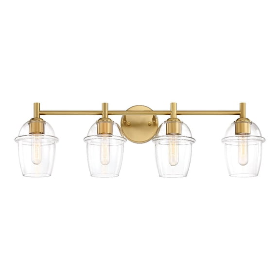 D310M-4B-BG Designers Fountain Summer Jazz - 4 Light Bath Vanity-10 Inch Tall and 32 Inch Wide-Brushed Gold Finish
