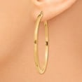 thumbnail image 3 of 14K Yellow Gold 2mm Square Tube Hoop Earrings, 3 of 6