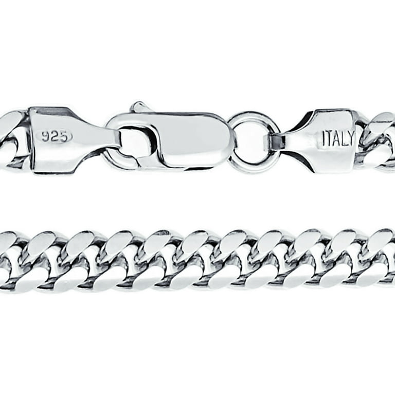 Beveled Curb Chain Necklace 5mm 150 Sterling Silver Beveled Curb Chain Necklace 5mm 150 Sterling Silver