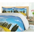 thumbnail image 5 of Ambesonne Historic Duvet Cover Sets, Mediterranean Trees, 2-King, Cream Green Blue, 5 of 6