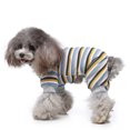 thumbnail image 2 of YUEHAO Dog Sweaters for Small Dogs Pet Clothes Home Wear Striped Pajamas High Collar Four-Legged Clothes Pet Dog Clothes (Green, L), 2 of 8