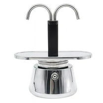 Moka Pot Double Stainless Steel Mocha Coffee Pot Italian DIY Conduit Coffee Maker Moka Coffee Maker
