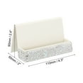 thumbnail image 2 of Uxcell Business Card Holder for Desk, Rhinestone Business Card Holders Crystal Card Stand Organizer Silver, 2 of 5