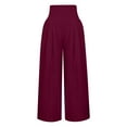 thumbnail image 4 of Gubotare Long Plus Size Elastic Waistband Wide Legged Pants (,3XL), 4 of 5