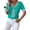 Emerald, variant on Women'S Knit Top Summer Chic V Neck Short Sleeve Sweater Blouses Daily Wear Emerald XL