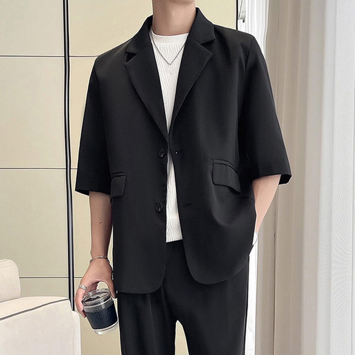ジャケット ASCLO Two Button Short Sleeve Jacket (3color) be0b9e7b-a62b-423b-b805-