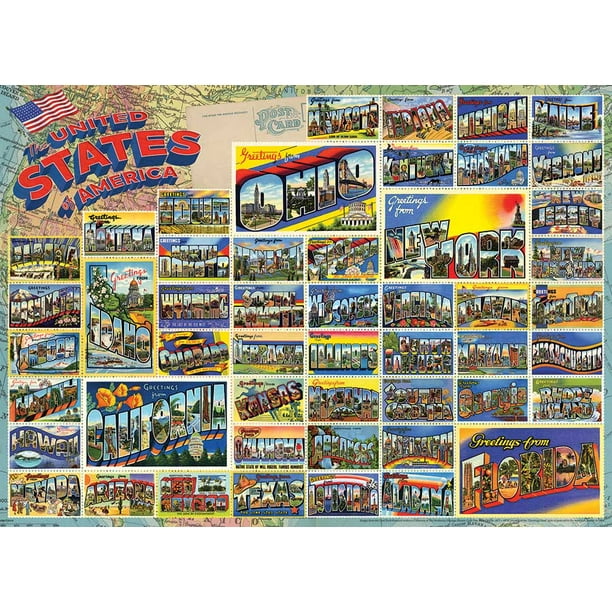 Cobble Hill Vintage American Postcards Jigsaw Puzzle