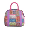 thumbnail image 2 of Lunch Bag Lunch Box for Women Reusable Insulated Lunch Cooler Bags,Large Capacity for Work Travel Picnic,Water-Resistant Pioneer Pieced Patchwork Lunch Tote Bag Gifts for Woman Mom Rose-red, 2 of 6