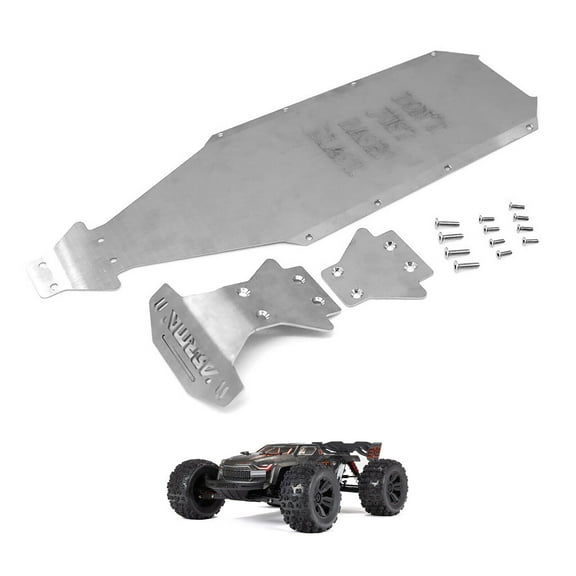 Stainless Steel Skid Plate Chassis Armor for ARRMA 1/8 KRATON & Kraton EXB RC Truck – Heavy-Duty Protective Underbody Shield Upgrade