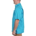 thumbnail image 2 of Habit Men's UPF40+ Crayfish Creek Short Sleeve River Shirt (Vivid Blue Plaid, L), 2 of 4